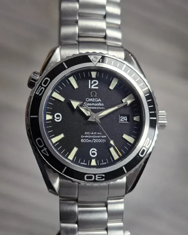 2007 Omega Seamaster Planet Ocean 45.5MM Black Dial Steel Bracelet (2200.50.00)
