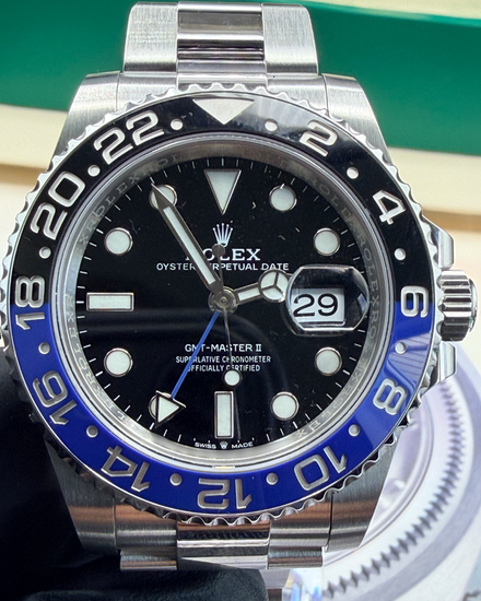 2022 Rolex GMT-Master II "Batman" 40MM Black Dial Oyster Bracelet (126710BLNR)