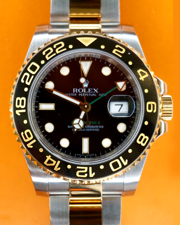 2006 Rolex GMT-Master II 40MM Black Dial Two-Tone Oyster Bracelet (116713LN)
