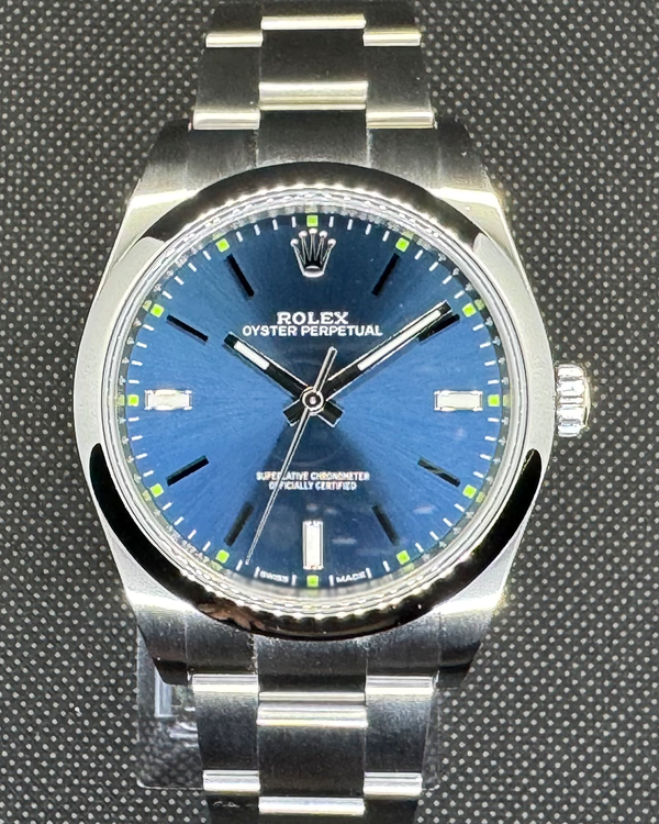 2019 Rolex Oyster Perpetual 39MM Blue Dial Oyster Bracelet (114300)