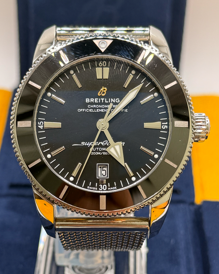 Breitling Superocean Heritage 46MM Black Dial Steel Bracelet (AB2020)