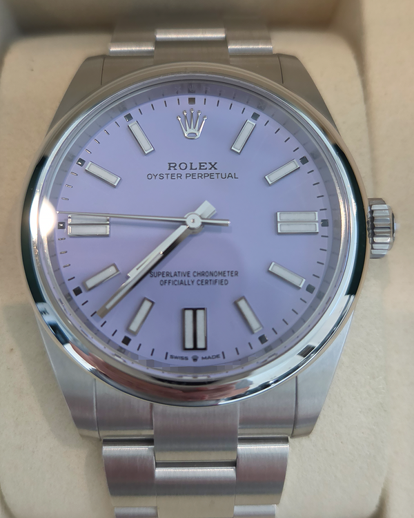 2025 Rolex Oyster Perpetual 41MM Lavender Dial Oyster Bracelet (134300)