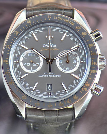 Omega Speedmaster Racing 44.25MM Grey Dial Leather Strap (329.23.44.51.06.001)