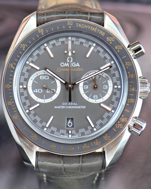 Omega Speedmaster Racing 44.25MM Grey Dial Leather Strap (329.23.44.51.06.001)