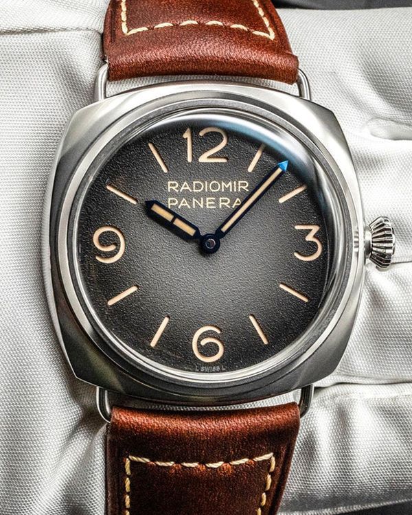 2022 Panerai Radiomir Tre Giorni 45MM Black "Degradé" Dial Leather Strap (PAM01334)