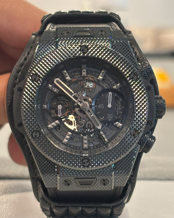 Hublot Big Bang Unico Depeche Mode 45MM Skeleton Dial Leather Strap (411.CX.1114.VR.DPM17)