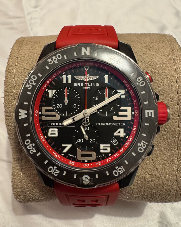 No Reserve - 2022 Breitling Endurance Pro 44MM Quartz Black Dial Rubber Strap (X82310)