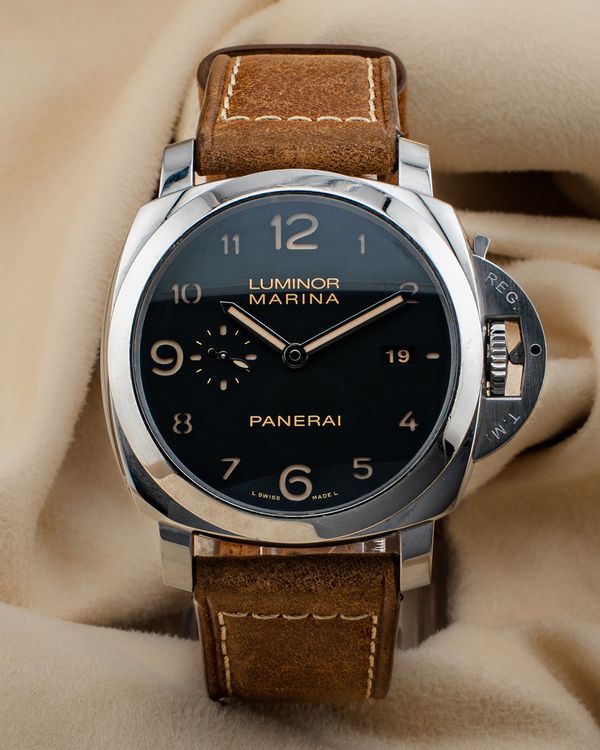 Panerai Luminor Marina 1950 3 Days 44MM Black Dial Leather Strap (PAM00359)