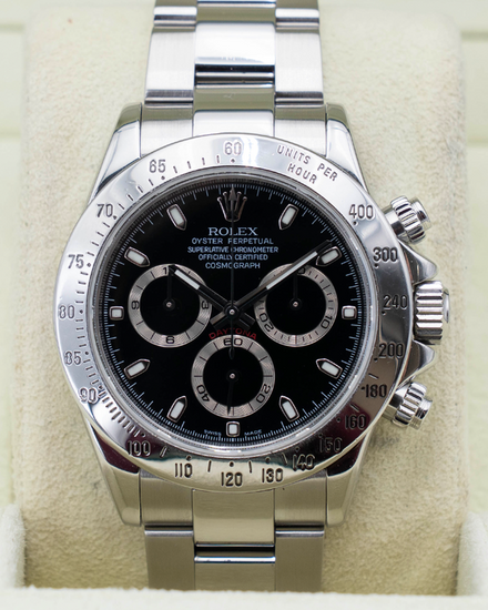 2007 Rolex Cosmograph Daytona 40MM Black Dial Oyster Bracelet (116520)