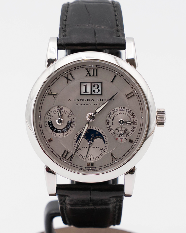 A. Lange & Söhne Langematik Perpetual 38.5MM Rhodium Dial Leather Strap (310.025E)