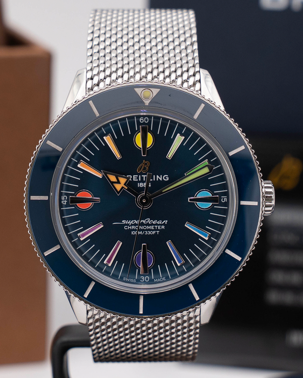 2020 Breitling Superocean Heritage '57 "Rainbow" L.E. 42MM Blue Dial Steel Bracelet (A103702A1C1A1)