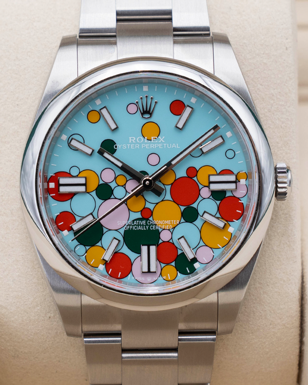 2025 Rolex Oyster Perpetual 41MM Turquoise "Celebration" Dial Oyster Bracelet (124300)