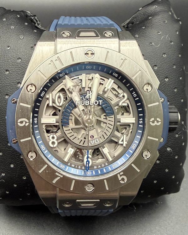 2021 Hublot Big Bang Unico GMT 45MM Skeleton Dial Rubber Strap (471.NX.7112.RX)
