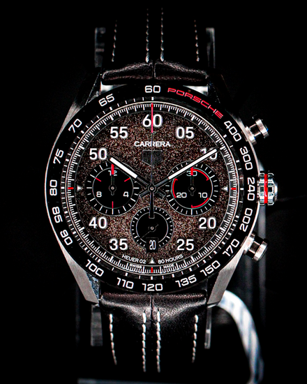 No Reserve - 2021 Tag Heuer Carrera Chronograph X Porsche S.E. 44MM Grey Dial Leather Strap (CBN2A1F.FC6492)