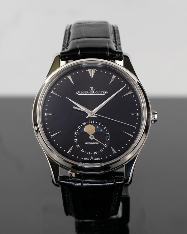 2019 Jaeger-LeCoultre Master Ultra Thin Moon 39MM Black Dial Leather Strap (Q1368470)