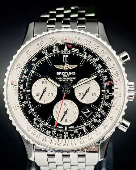 2018 Breitling Navitimer Chronograph 46MM Black Dial Steel Bracelet (AB012721/BD09)
