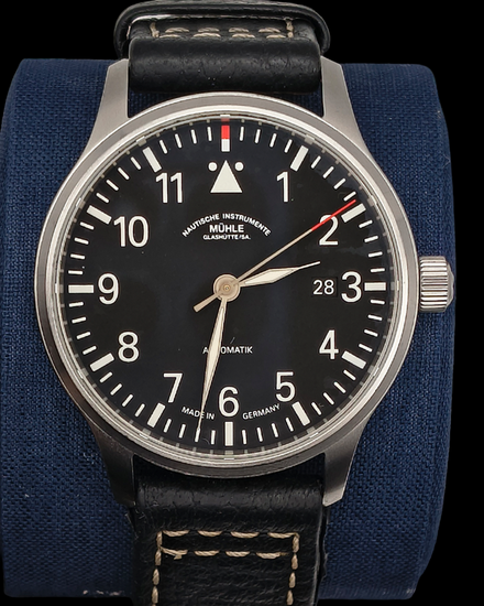 2023 Mühle Glashütte Terrasport I 40MM Black Dial Leather Strap (M1-37-44-LB)