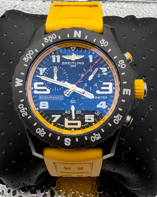 2021 Breitling Endurance Pro 44MM Quartz Black Dial Rubber Strap (X82310A41B1S1)