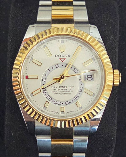2021 Rolex Sky-Dweller 42MM Silver Dial Two-Tone Oyster Bracelet (326933)