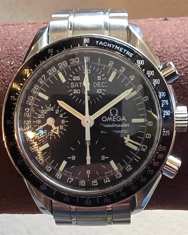 2008 Omega Speedmaster Day-Date 39MM Black Dial Steel Bracelet (3520.50.00)