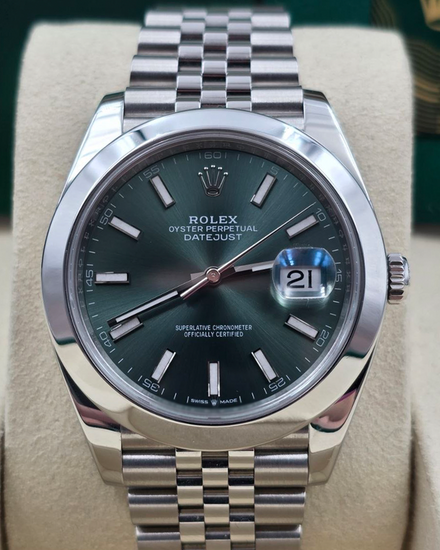 2025 Rolex Datejust 41MM Green Dial Jubilee Bracelet (126300)