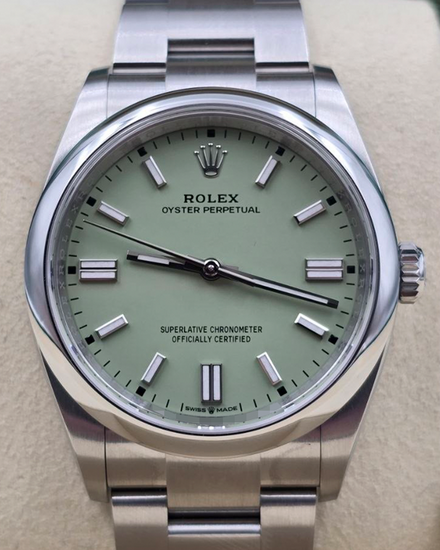 2026 Rolex Oyster Perpetual 36MM Pistachio Dial Oyster Bracelet (126000)