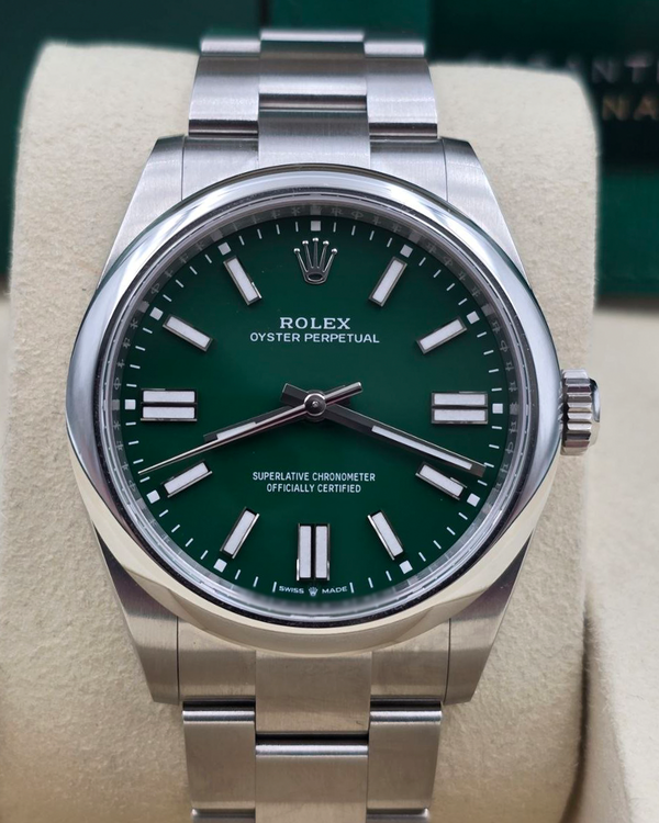 2026 Rolex Oyster Perpetual 41MM Green Dial Oyster Bracelet (134300)