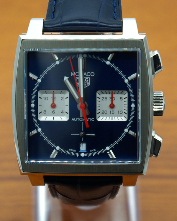 2026 Tag Heuer Monaco 39MM Blue Dial Leather Strap (CBL2111.FC6453)