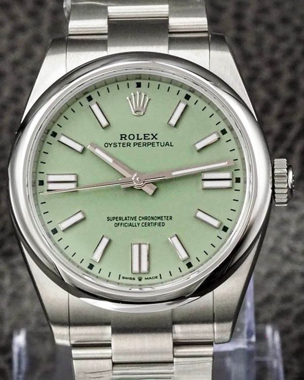 2025 Rolex Oyster Perpetual 41MM Pistachio Dial Oyster Bracelet (134300)
