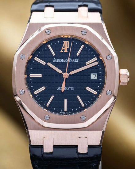 2008 Audemars Piguet Royal Oak 39MM Black Dial Leather Strap (15300OR.OO.D088CR.01)
