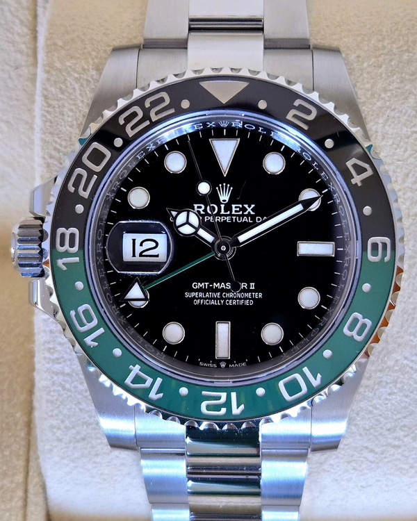 2023 Rolex GMT-Master II "Sprite" 40MM Black Dial Oyster Bracelet (126720VTNR)