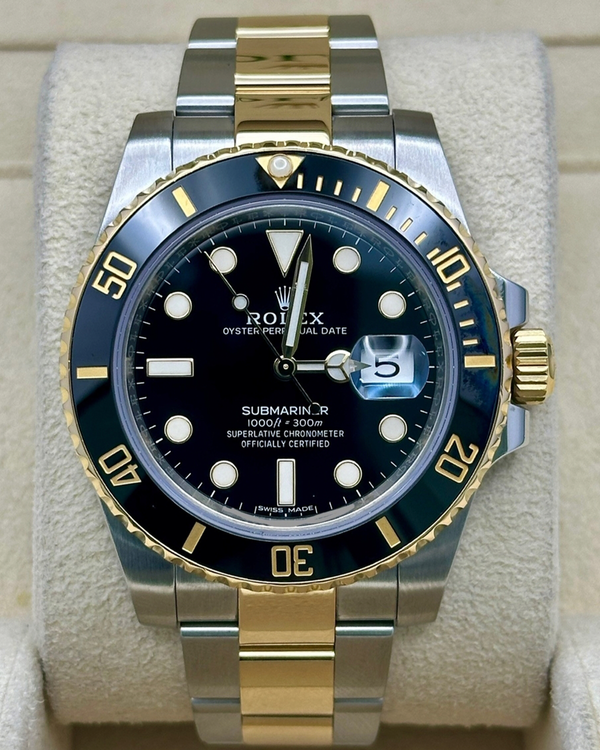 2017 Rolex Submariner Date 40MM Black Dial Two-Tone Oyster Bracelet (116613LN)