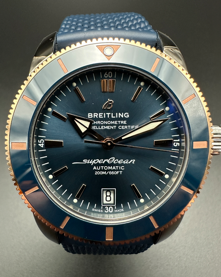 2025 Breitling Superocean Heritage B20 42MM Blue Dial Rubber Strap (UB2010161C1S1)