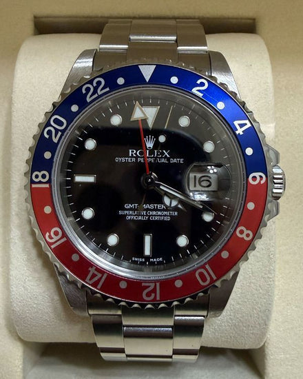 Rolex GMT-Master II "Pepsi" 40MM Black Dial Oyster Bracelet (16710)
