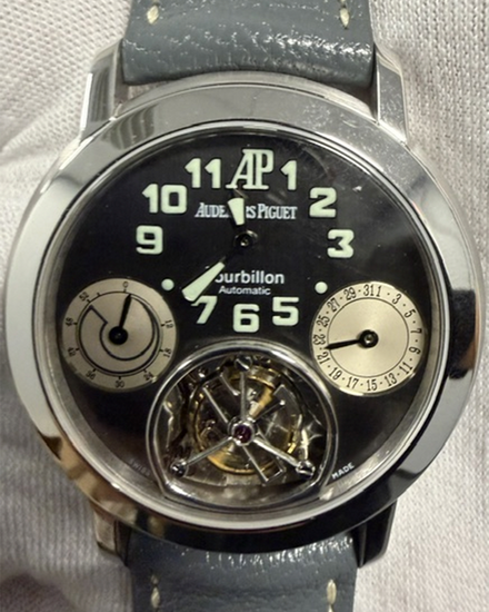 Audemars Piguet Jules Audemars Tourbillon "Anniversary Edition" 40MM Gray Dial Leather Strap (25968BC.00.D002CR.01)