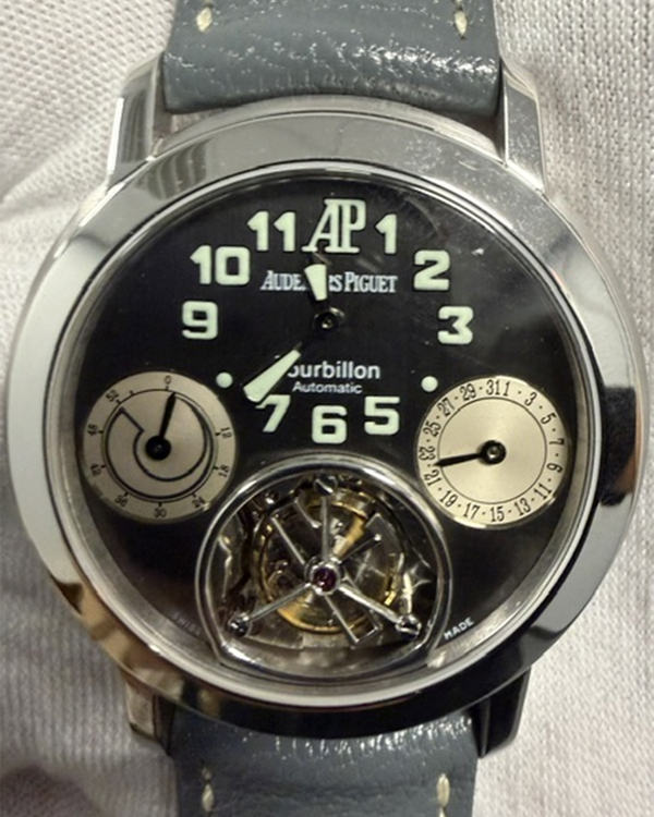 Audemars Piguet Jules Audemars Tourbillon "Anniversary Edition" 40MM Gray Dial Leather Strap (25968BC.00.D002CR.01)