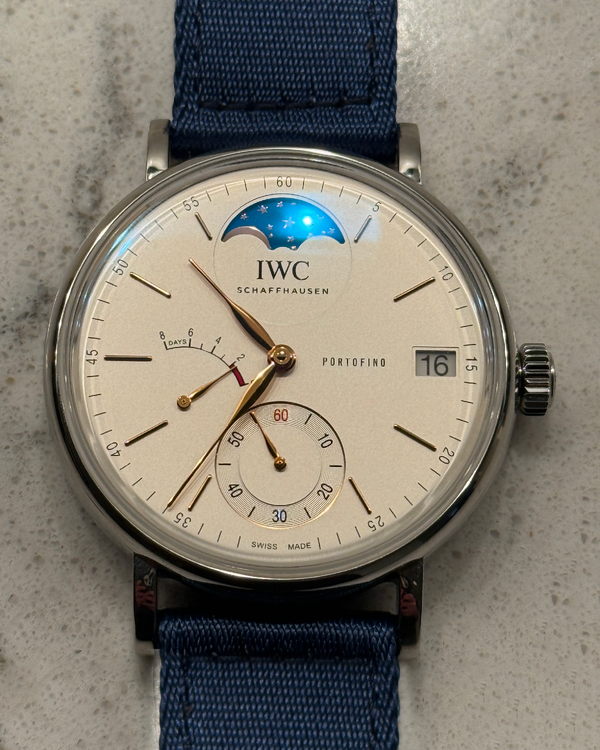 IWC Schaffhausen Portofino Hand-Wound 45MM Ivory Dial Leather Strap (IW516401)