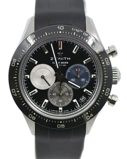 2022 Zenith Chronomaster Sport 41MM Black Dial Rubber Strap (03.3100.3600)