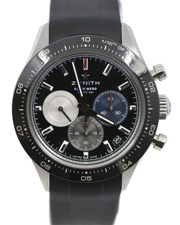 2022 Zenith Chronomaster Sport 41MM Black Dial Rubber Strap (03.3100.3600)