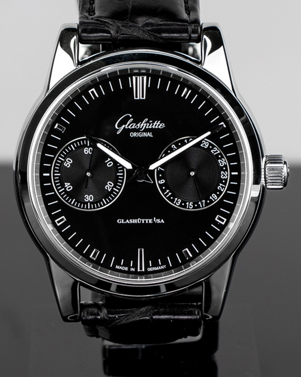 2024 Glashütte Original Senator Hand Date 40MM Black Dial Leather Strap (1-39-58-01-02-04)