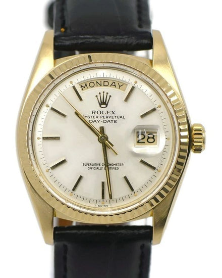 Rolex Day-Date 36MM Champagne Dial Leather Strap (1803)