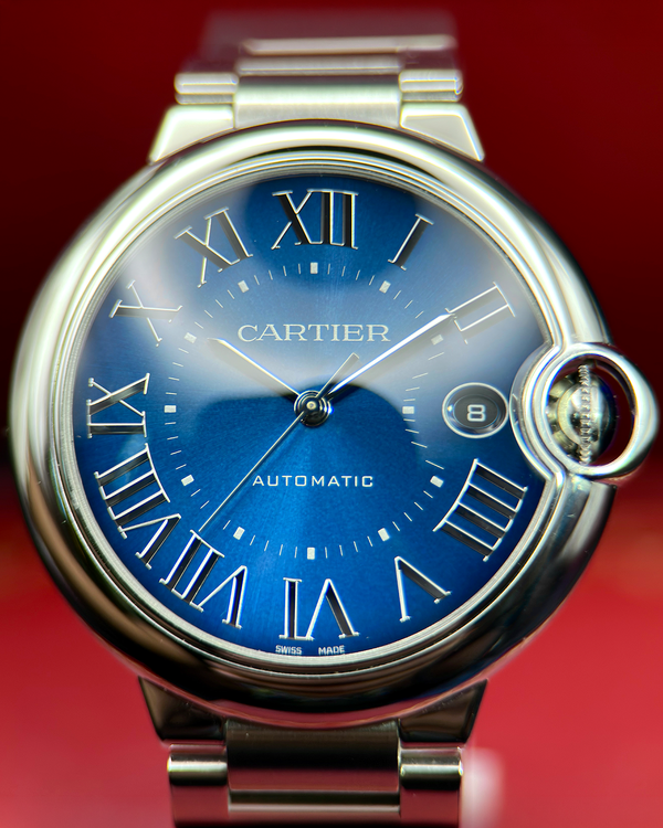 2022 Cartier Ballon Bleu 40MM Blue Dial Steel Bracelet (WSBB0061)