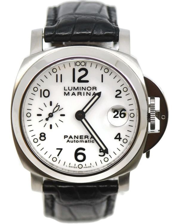 Panerai Luminor Marina 40MM White Dial Leather Strap (PAM00049)