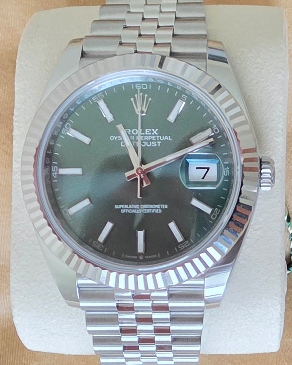 2026 Rolex Datejust 41MM Mint Green Dial Jubilee Bracelet (126334)