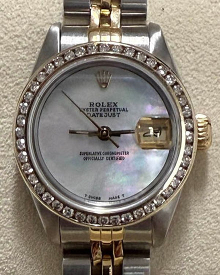 Rolex Lady-Datejust 26MM Mother of Pearl Dial Two-Tone Jubilee Bracelet (69173)