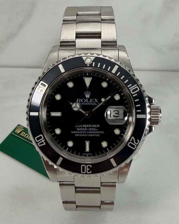 1998 Rolex Submariner Date 40MM Black Dial Oyster Bracelet (16610)