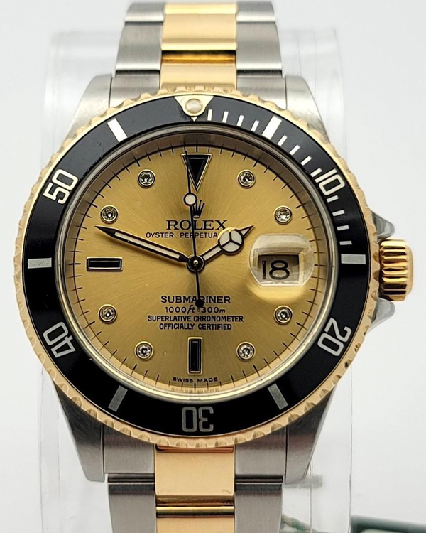 Rolex Submariner Date 40MM Champagne Dial Two-Tone Oyster Bracelet (16613LN)