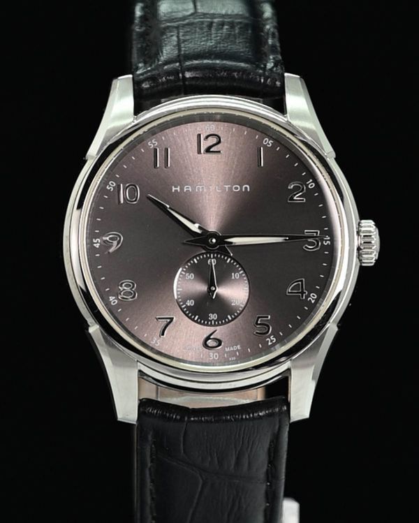 No Reserve - 2014 Hamilton Jazzmaster 40MM Quartz Slate Dial Leather Strap (H384110)