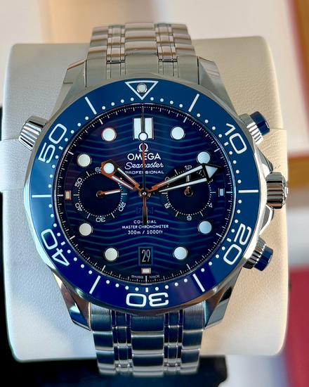 Omega Seamaster Diver 300M Chronograph 44MM Blue Dial Steel Bracelet (210.30.44.51.03.001)