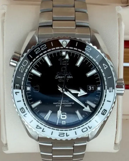 No Reserve - 2024 Omega Seamaster Planet Ocean GMT "Oreo" 43.5MM Black Dial Steel Bracelet (215.33.44.22.01.001)